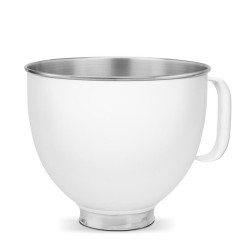KitchenAid 5KSM5SSBWH وعاء من الفولاذ المقاوم للصدأ للخلاط الحامل 4.8 لتر، أبيض - 2