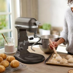 KitchenAid 5KSM60SPXECU خلاط آرتيسان مع وعاء قابل للرفع، 5.6 لتر، رمادي - 6