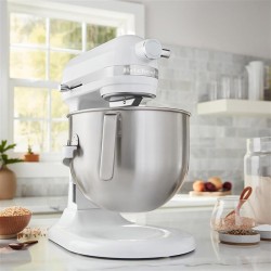 KitchenAid 5KSM70JPX خلاط عمودي متين مع وعاء رفع، 6.6 لتر، أبيض - 6