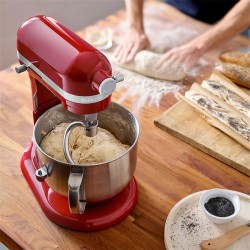 KitchenAid 5KSM70SHXEER خلاط آرتيسان مع وعاء رفع، 6.6 لتر، أحمر إمبراطوري - 6