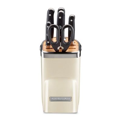 KitchenAid Bıçak Seti, Bloklu, 7 Parça, Badem Ezmesi - 2