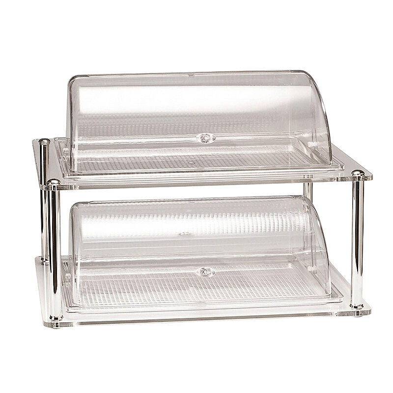 Zicco ZCP-220 Akrilik Standlı Rolltop Kapaklı Polikarbon Teşhir Standı, GN 1/1, 44x64 cm - Zicco