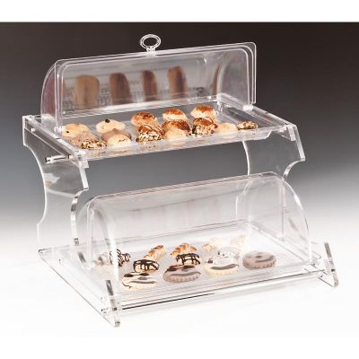 Zicco ZCP-270 Rolltop Kapaklı Polikarbon Teşhir Standı, 2 Katlı, 42 cm - 1