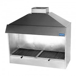 Öztiryakiler Davlumbazlı Kömürlü Izgara, 100x50 cm - Öztiryakiler