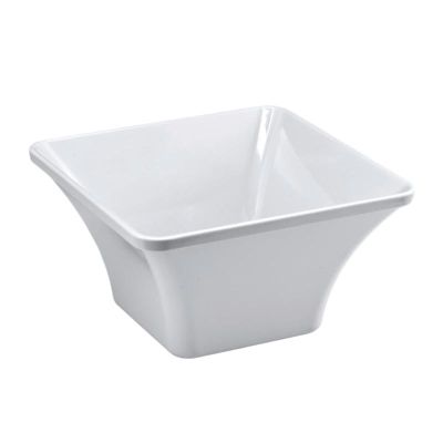Zicco K-1407 Köşeli Melamin Kase, 27x27x14.5 cm, Beyaz - 1
