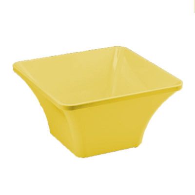 Zicco K-1407 Melamin Köşeli Kase, 27x27x14.5 cm, Sarı - 1