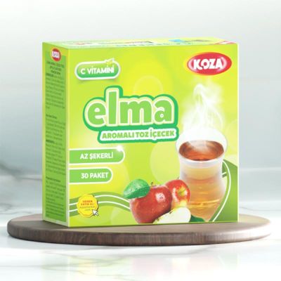 Koza Az Şekerli Tek İçimlik Elma Aromalı Toz İçecek - 1