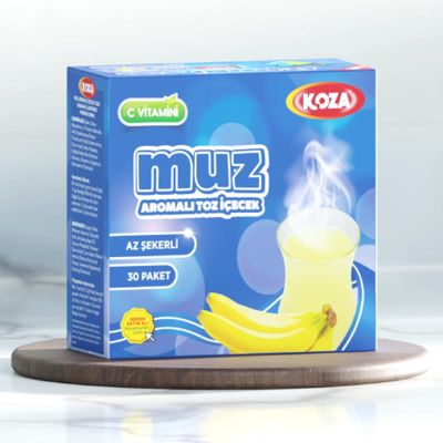 Koza Az Şekerli Tek İçimlik Sütlü Muz Aromalı Toz İçecek - 1