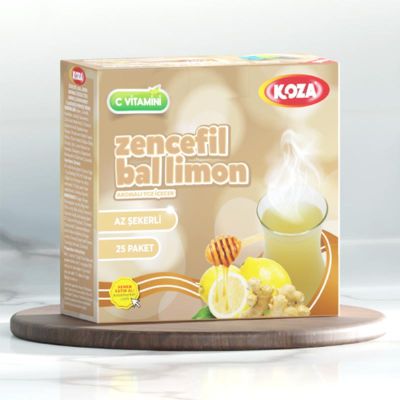 Koza Az Şekerli Tek İçimlik Zencefil Bal Limon Aromalı Toz İçecek - 1