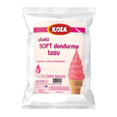 Koza Çilekli Soft Dondurma Tozu, 1250 gr - 1