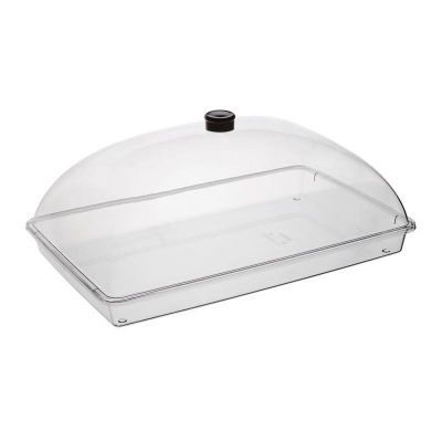 Bora Plastik Kristal Köşeli Fanus Takım, 42x27 cm - 1