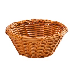 Zicco B-RO-2163 Plastik Yuvarlak Ekmek Sepeti, 20x9 cm, Kahve - Zicco