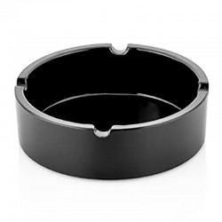Külsan Thermoset Ashtray, 10 cm, Height 3.1 cm, Black - Külsan Thermoset