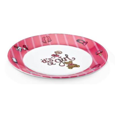 Külsan Thermoset Baby Life Bebek Tabağı, 20 cm, Pembe - 1