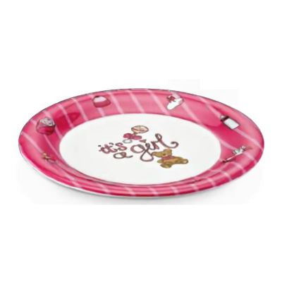 Külsan Thermoset Baby Life Bebek Tabağı, 21 cm, Pembe - 1