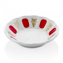 Külsan Thermoset Çay Tabağı, 11 cm, Kırmızı-Beyaz - Külsan Thermoset