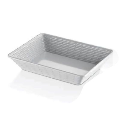 Külsan Thermoset Hena Ekmek Sepeti, 37x27 cm, Beyaz - 1