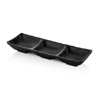 Külsan Thermoset Ramekin, Üçlü, 26.5x8.8 cm, 3x75 ml, Siyah - 1