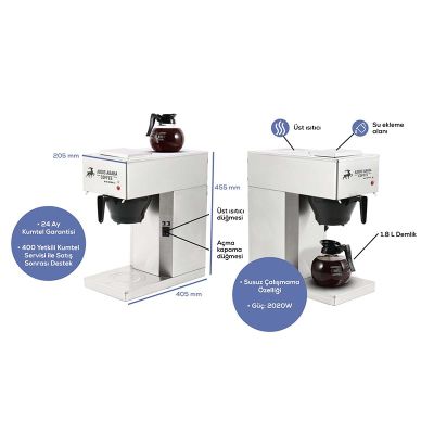 Kumtel Addis Ababa Coffee RB-286 Profesyonel Filtre Kahve Makinesi - 9