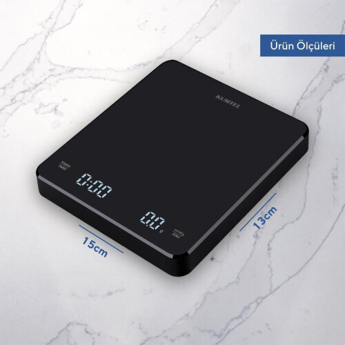 Kumtel V60-02 V60 Dijital Zamanlayıcılı Hassas Kahve Demleme Tartısı - 3