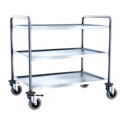 Kusina SA603K 3-Tier Demountable Stainless Steel Service Trolley, 900x600x850 mm - Kusina