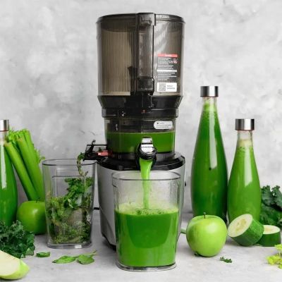 Kuvings AUTO10 Hands-Free Slow Juicer Katı Meyve Sıkacağı, Siyah - Kuvings