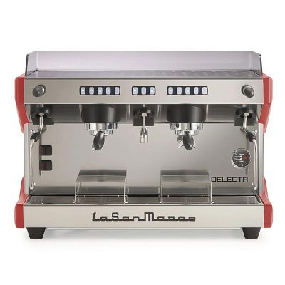 La San Marco Delecta Fully Automatic Espresso Coffee Machine, 2 Groups, Red - La San Marco