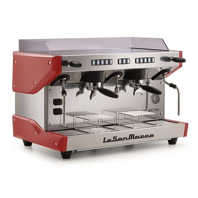 La San Marco Delecta Fully Automatic Espresso Coffee Machine, 2 Groups, Red - La San Marco