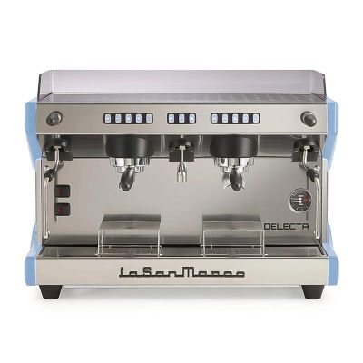 La San Marco Delecta Fully Automatic Espresso Coffee Machine, 2 Groups, Sky Blue - La San Marco