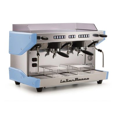 La San Marco Delecta Tam Otomatik Espresso Kahve Makinesi, 2 Gruplu, Gök Mavi - 1