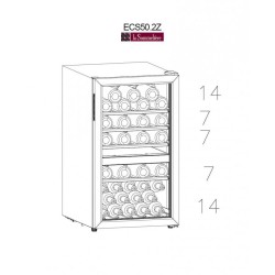 La Sommeliere ECS50.2Z Wine Cabinet, 49 Bottle Capacity - 9