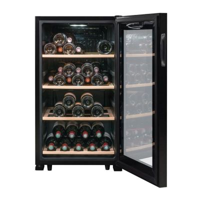 La Sommeliere LS52BLACK Solo Wine Cabinet, 52 Bottle Capacity - La Sommeliere