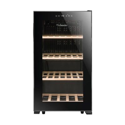 La Sommeliere LS52BLACK Solo Wine Cabinet, 52 Bottle Capacity - La Sommeliere