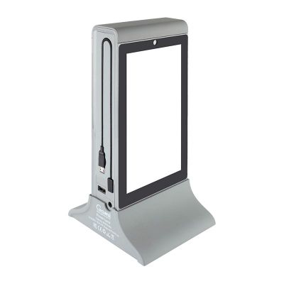 Cyclone Masaüstü Mobil Şarj Cihazı, Powerbank, LCD Ekranlı, Gri - Cyclone