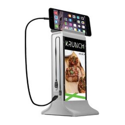 Cyclone Masaüstü Mobil Şarj Cihazı, Powerbank, LED Işıklı, Gri - Cyclone