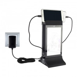 Cyclone Masaüstü Mobil Şarj Cihazı, Powerbank, LED Işıklı, Siyah - Thumbnail