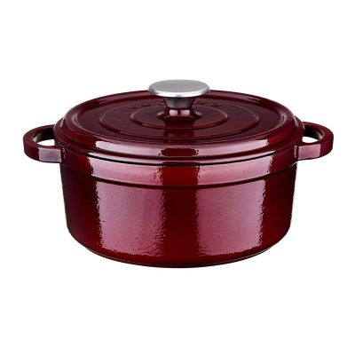Leggno FLM4881DT20MR Flame Döküm Derin Tencere, 20 cm, Bordo - 1