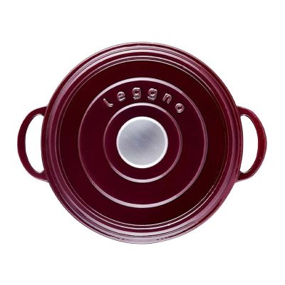 Leggno FLM4881DT20MR Flame Döküm Derin Tencere, 20 cm, Bordo - 2