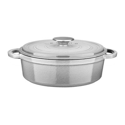Leggno FLM4881ST24GR Flame Döküm Sığ Tencere, 24 cm, Gri - 1