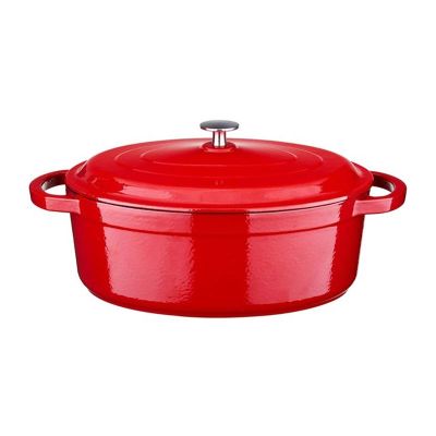 Leggno FLM4881ST24RD Flame Döküm Sığ Tencere, 24 cm, Kırmızı - 1