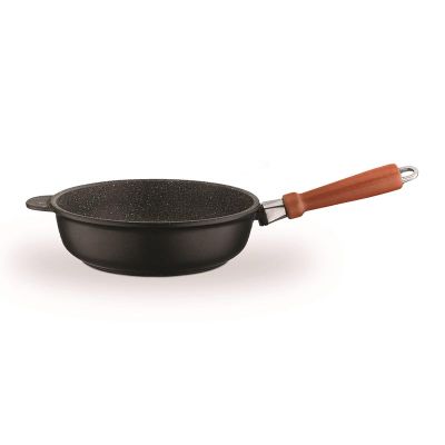 Leggno FSN2600TD20IND Fusion Ahşap Saplı Granit Derin Tava, 20 cm - 1