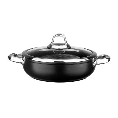 Leggno MST2828ST26BK Master Titanium Sığ Tencere, 26 cm, Siyah - 1