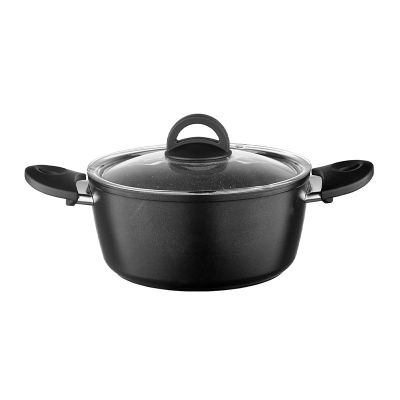 Leggno NEO2121SET04 7 Parça Granit Tava Tencere Seti 18-22 cm, Siyah - 4
