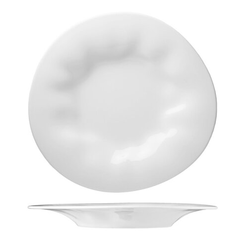 Lilien Flamenco Düz Tabak, 25 cm, Beyaz - Lilien