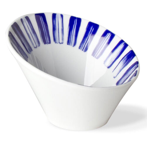 Lilien Indigo Deniz Desenli Eğimli Kase, 14 cm, Mavi - Lilien