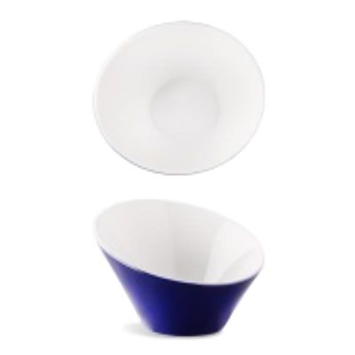 Lilien Indigo Eğimli Kase, 21 cm, Mavi - 1