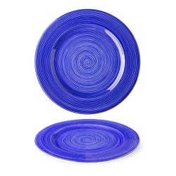 Lilien Плоская тарелка Indigo Spiral Patterned, 28 см, синий - Lilien