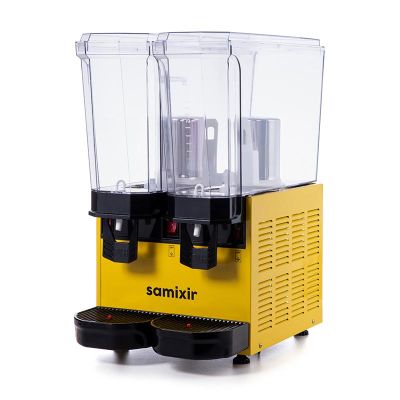 Samixir 40.SMY Klasik Twin Soğuk İçecek Dispenseri, 20+20 L, Fıskiyeli ve Karıştırıcılı, Sarı - 2