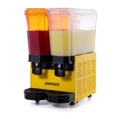 Samixir 40.SSY Klasik Twin Soğuk İçecek Dispenseri, 20+20 L, Fıskiyeli, Sarı - 1