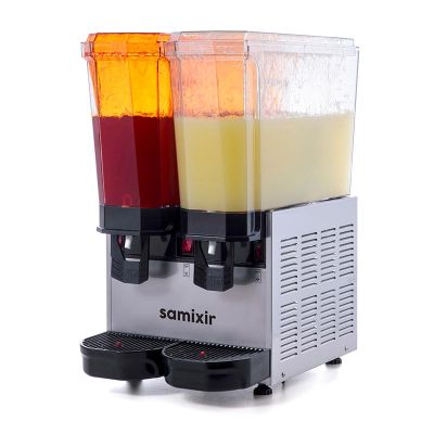 Samixir 40.SSI Klasik Twin Soğuk İçecek Dispenseri, 20+20 L, Fıskiyeli, Inox - 1
